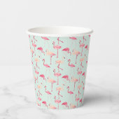 Retro-Flamingo patroon Papieren Bekers (Achterkant)