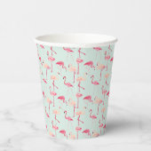 Retro-Flamingo patroon Papieren Bekers (Rechts)