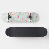 Retro-Flamingo patroon Persoonlijk Skateboard (Horizontaal)