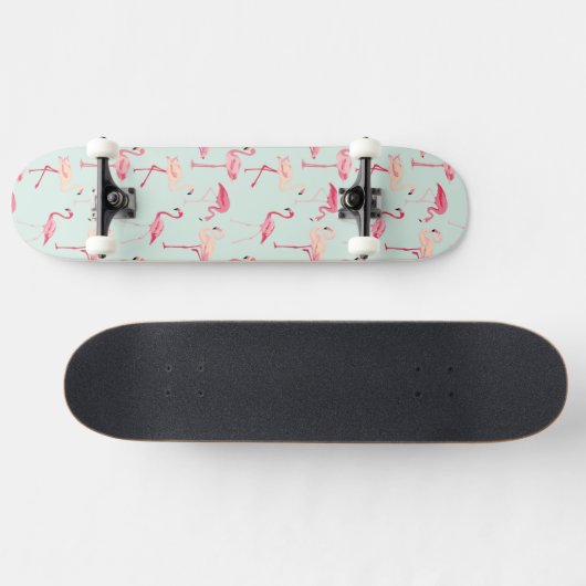 Retro-Flamingo patroon Persoonlijk Skateboard (Horizontaal)