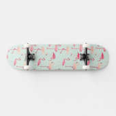 Retro-Flamingo patroon Persoonlijk Skateboard (Horizontaal)