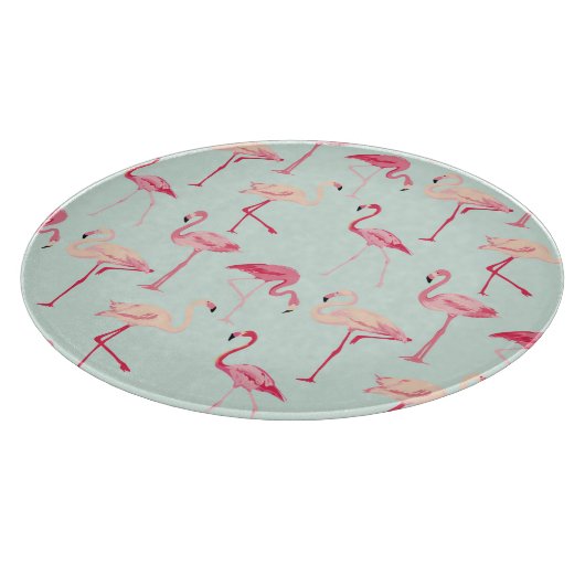 Retro-Flamingo patroon Snijplank (Hoek)