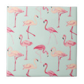 Retro-Flamingo patroon Tegeltje (Voorkant)