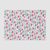 Retro Flamingo Pink White Decoupage Tissuepapier (Voorkant)