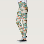 Retro Flamingo Poolside Summer Pattern (10) Leggings (Links)