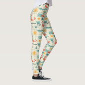 Retro Flamingo Poolside Summer Pattern (3) Leggings (Rechts)