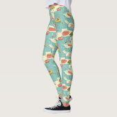 Retro Flamingo Poolside Summer Pattern (4) Leggings (Links)