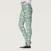 Retro Flamingo Poolside Summer Pattern (6) Leggings (Links)
