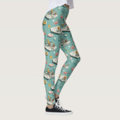 Retro Flamingo Poolside Summer Pattern (8) Leggings (Rechts)