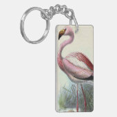 Retro Flamingo Sleutelhanger (Voorkant Links)