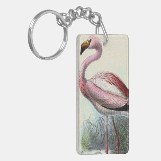 Retro Flamingo Sleutelhanger (Voorkant Links)