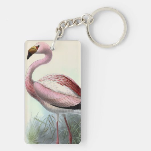 Retro Flamingo Sleutelhanger (achterkant)
