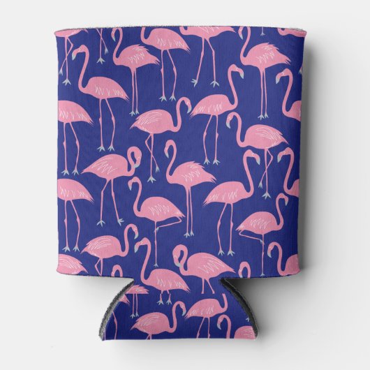 Retro Flamingo | Summer Poolside Cool Coastal Blikjeskoeler (Voorkant)