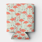 Retro Flamingo | Summer Poolside Coral Blikjeskoeler (Achterkant)