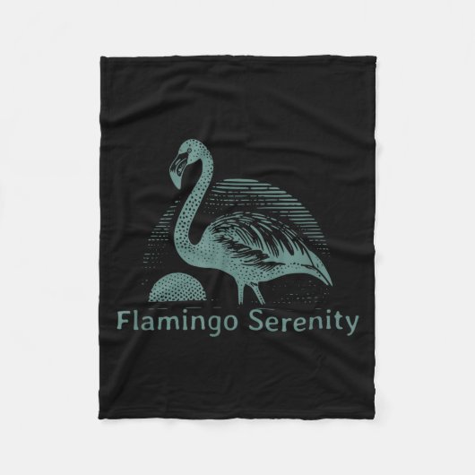 Retro Flamingo Sunset Funny 70s 80s 90s Men Women  Fleece Deken (Voorkant)