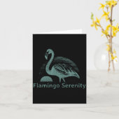 Retro Flamingo Sunset Funny 70s 80s 90s Men Women  Kaart (Gele Bloem)