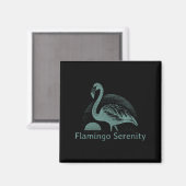 Retro Flamingo Sunset Funny 70s 80s 90s Men Women Magneet (Voorkant / Achterkant)