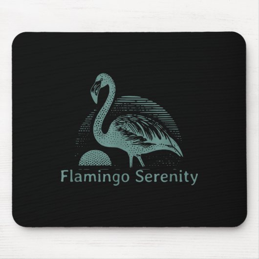 Retro Flamingo Sunset Funny 70s 80s 90s Men Women Muismat (Voorkant)