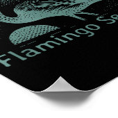 Retro Flamingo Sunset Funny 70s 80s 90s Men Women  Poster (Hoek)