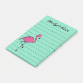 Retro Flamingo Takenlijst Post It Notes Cadeau (Schuin)