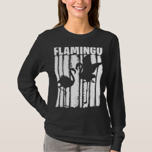 Retro Flamingo voor mannelijke Kinderen T-shirt