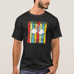 Retro Flamingo voor mannelijke Kinderen T-shirt
