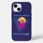 Retro Flamingo Zonsondergang Synthwave Vibes Case-Mate iPhone Case (Achterkant)