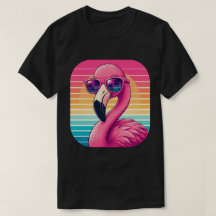 Retro Flamingo Zonsondergang Tropisch Design