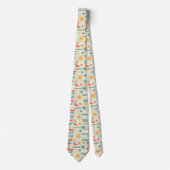 Retro Flamingo Zwembad Zomer Patroon (8) Stropdas (Voorkant)