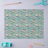 Retro Flamingo Zwembad Zomer Patroon (8) Tissuepapier (Craft)