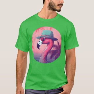 Retro flamingoliefhebbers cadeau in 80s 90s stijl t-shirt