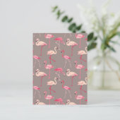 Retro Flamingo's 2 Briefkaart (Staand voorkant)