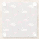 Retro Flamingos 2 Glazen Onderzetter (Achterkant)