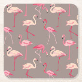 Retro Flamingos 2 Kartonnen Onderzetters (Voorkant)