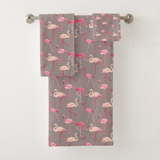 Retro Flamingos Bad Handdoek (Insitu)