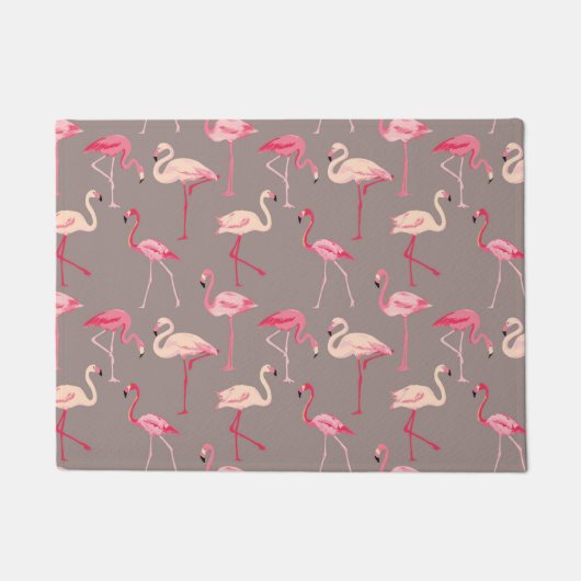 Retro Flamingos Deurmat (Voorkant)