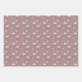 Retro Flamingos Inpakpapier Vel (Voorkant 2)