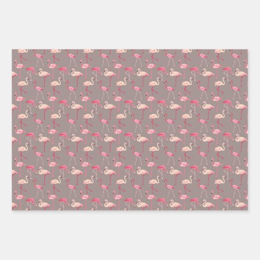 Retro Flamingos Inpakpapier Vel (Voorkant)