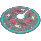 Retro Flamingos Kerstboom Rok (Gekanteld)