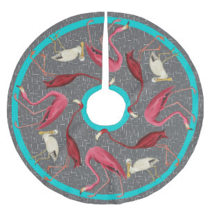 Retro Flamingos Kerstboom Rok