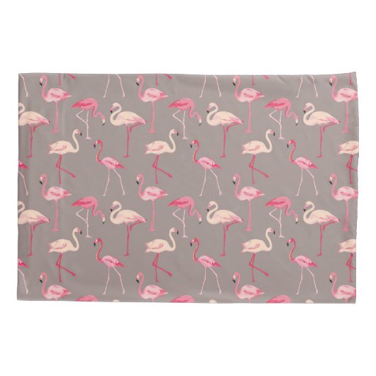 Retro Flamingos Kussensloop (Achterkant-Links)