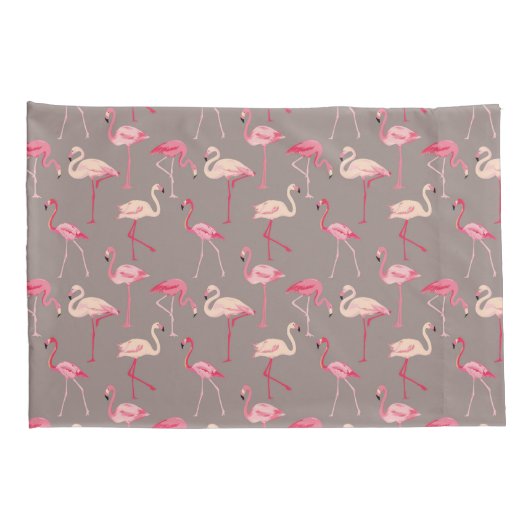 Retro Flamingos Kussensloop (Achterkant-Rechts)