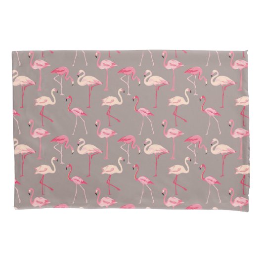 Retro Flamingos Kussensloop (Voorkant-Links)