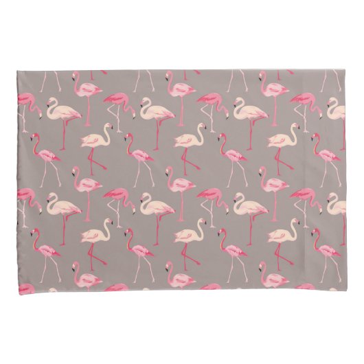 Retro Flamingos Kussensloop (Voorkant-Rechts)