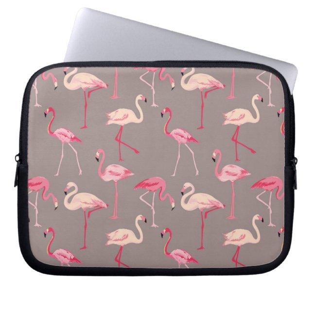 Retro Flamingos Laptop Sleeve (Voorkant)