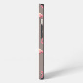 Retro Flamingo's | Monogram iPhone Hoesje (Linkerkant)