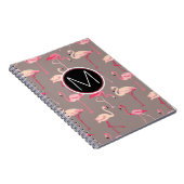 Retro Flamingos | Monogram Notitieboek (Rechterzijde)