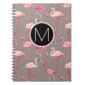 Retro Flamingos | Monogram Notitieboek (Voorkant)