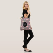 Retro Flamingos | Monogram Tote Bag (Op model)