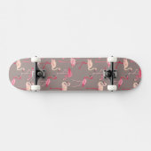 Retro Flamingos Persoonlijk Skateboard (Horizontaal)